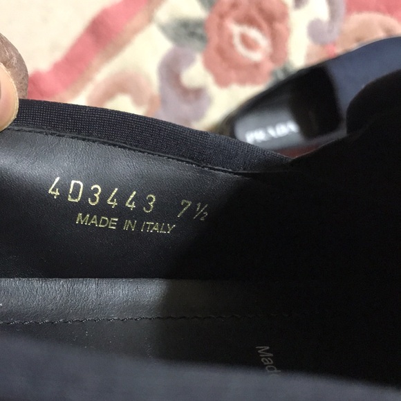 Prada navy blue/black nylon/leather slip on. EUC - Picture 9 of 9